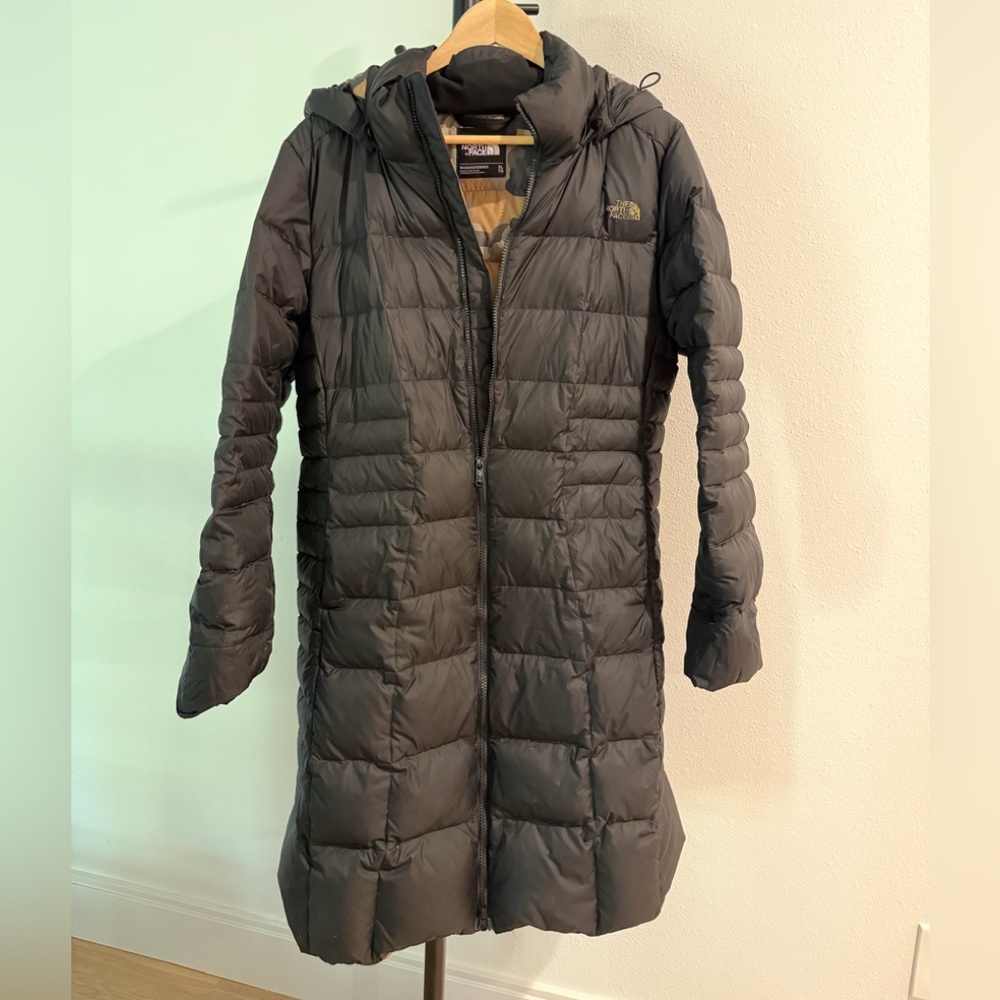 The North Face Metropolis Removable Hooded Puffer Long Black Quilted Coat XL